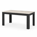 Esstisch rechteckig 160 x 90 x 75 cm MDF mit Betonoptik Schwarz Grau