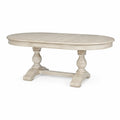 Esstisch oval aus Massivholz Beige 200 x 100 x 76 cm