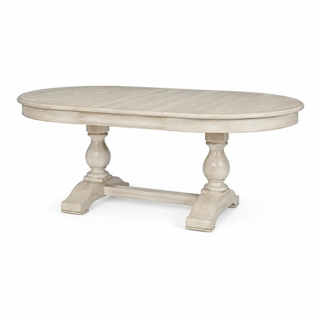 Esstisch oval aus Massivholz Beige 200 x 100 x 76 cm